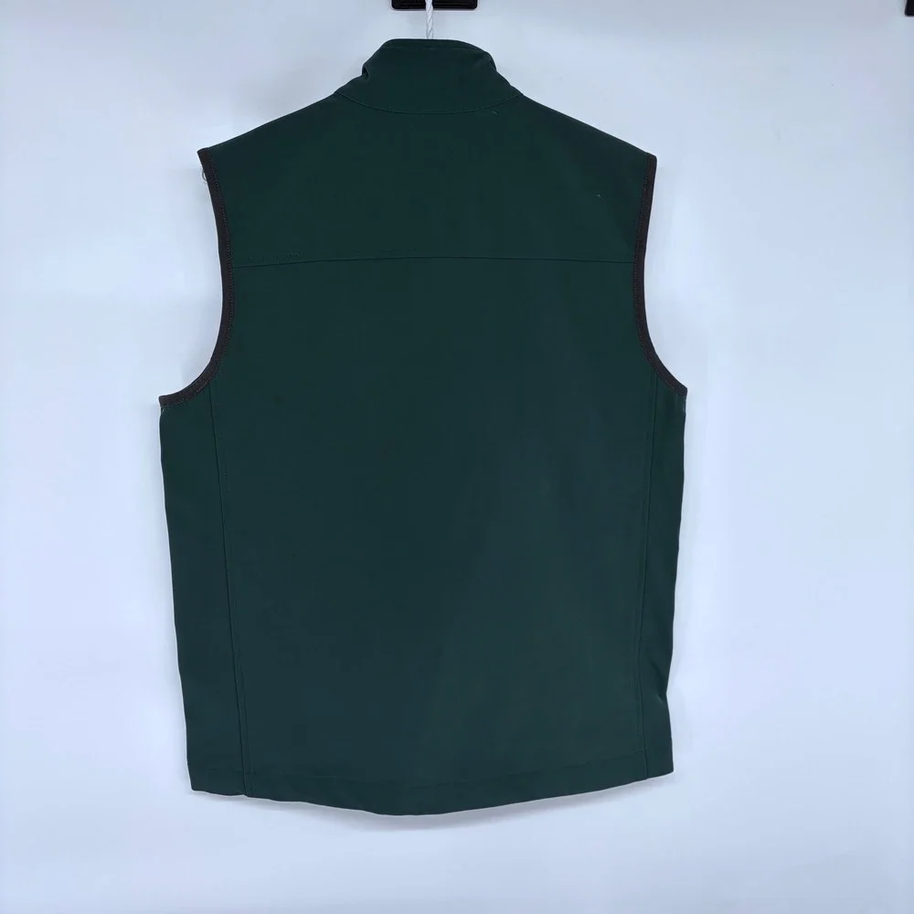 The North Face Green Full Zip Vest Medium Men's Lightweight‎ Outdoor Soft Shell